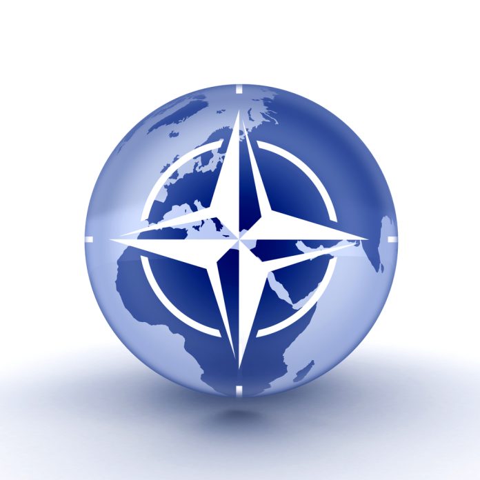 Flag,Nato,On,Abstract,Earth,(done,3d,,Isolated) NATO 2030