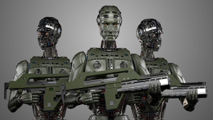 Group,Of,Heavily,Armed,Military,Robots,Or,Very,Detailed,Futuristic Yapay zekâ devlet ve hükümet yapılarını nasıl değiştirecek?